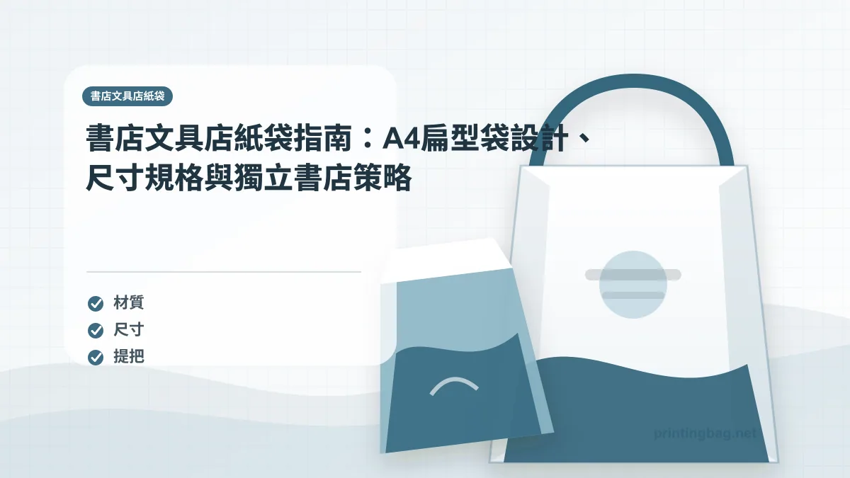 bookstore stationery paper bag A4 flat shape literary design Taiwan custom