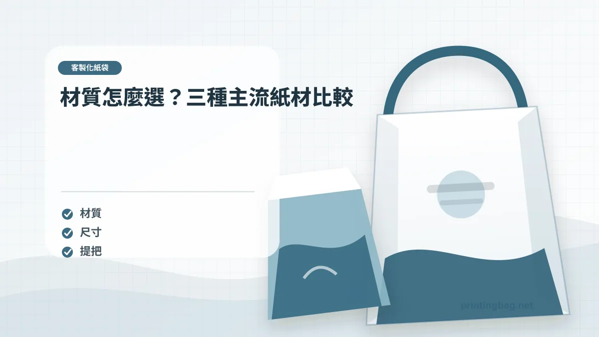 材質怎麼選？三種主流紙材比較，客製化紙袋相關細節圖