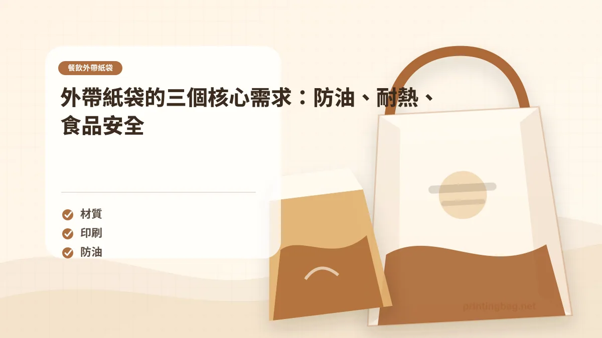 外帶紙袋三大需求:防油耐熱食品安全說明圖