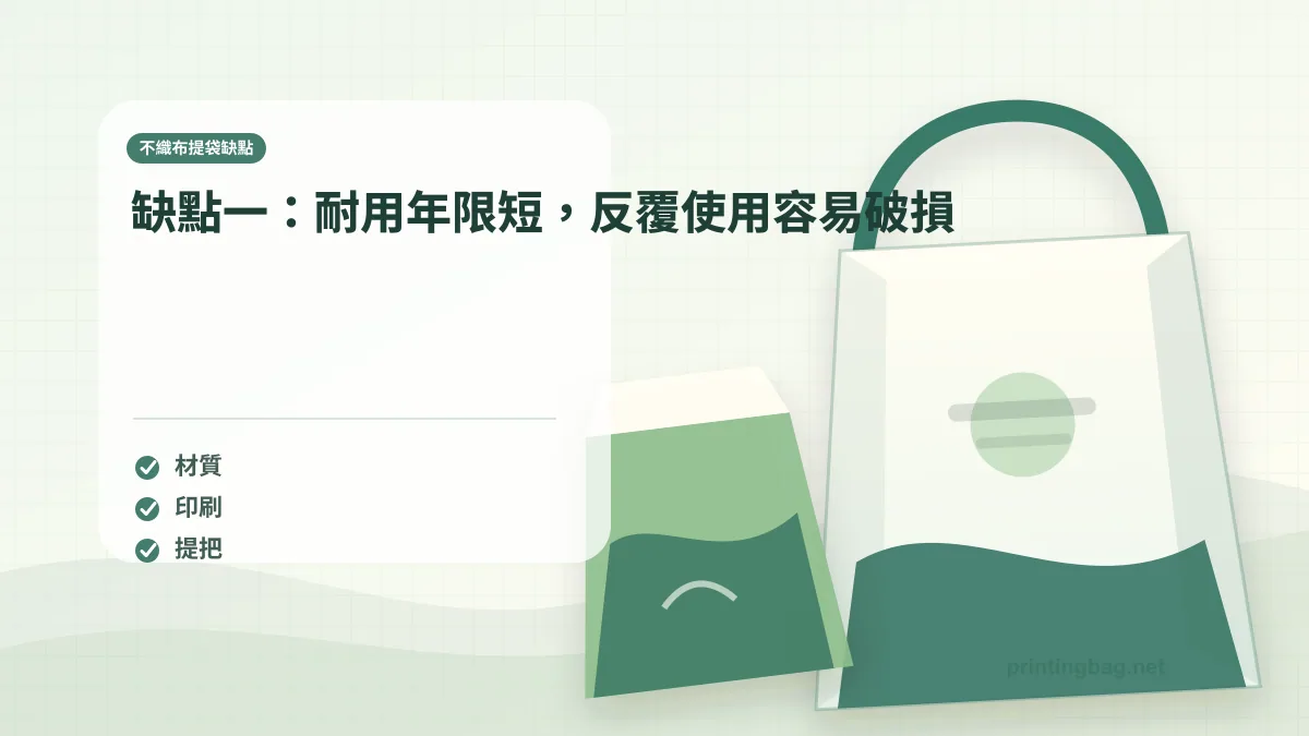 不織布袋耐用性比較:克重與使用次數關係