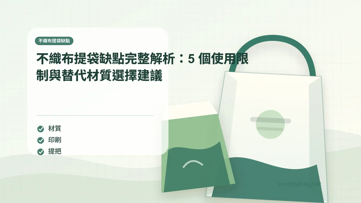 不織布提袋缺點比較:材質、耐用性、印刷限制