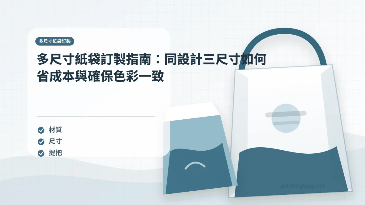 paper bag multi size S M L order same design cost saving color consistency Taiwan