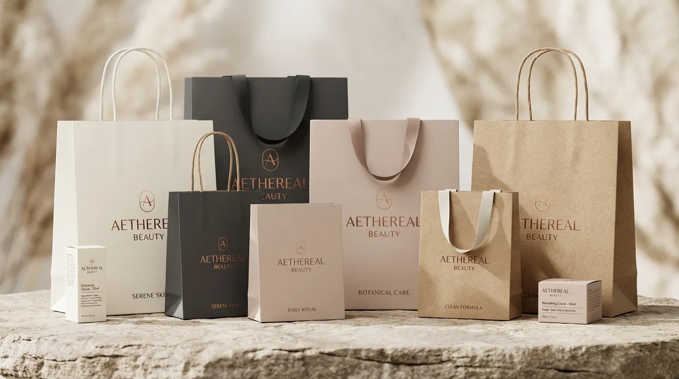 美妝品牌提袋系列展示